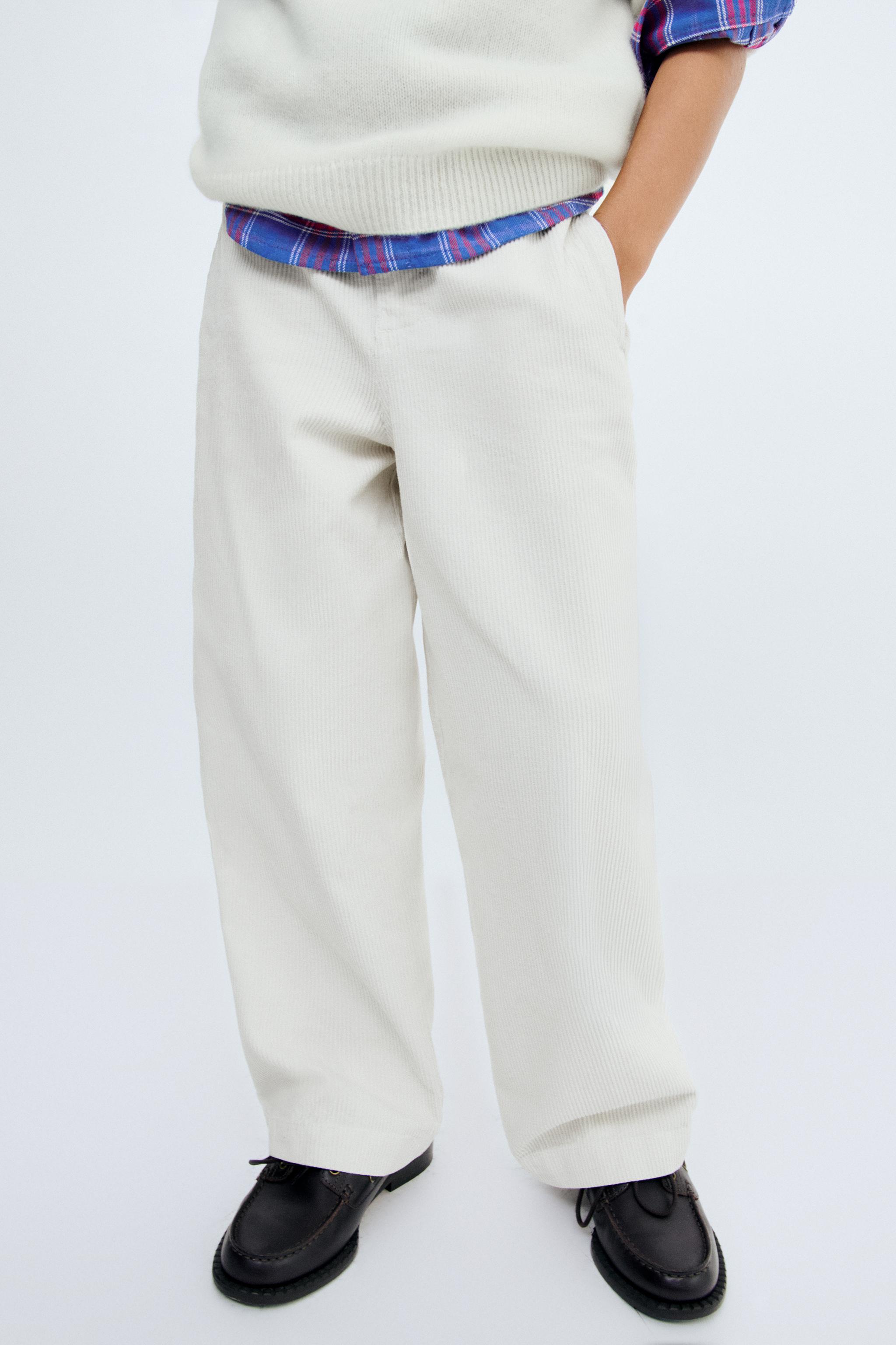 STORIESZ - RELAXED-FIT CORDUROY PANTS WITH CUFFED HEM